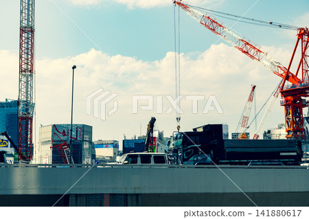 Metropolitan Expressway and the area in front of Shibuya Station's west exit under construction. 2026.07 b-3 Warm and cool color emphasis Metropolitan Expressway and the area in front of Shibuya Station's west exit under construction. 2026.07 b-3 Warm and cool color emphasis 141880617