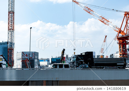 Metropolitan Expressway and the area in front of Shibuya Station's west exit under construction. 2026.07 b-5 Cool Color Metropolitan Expressway and the area in front of Shibuya Station's west exit under construction. 2026.07 b-5 Cool Color 141880619