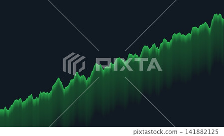 A rising stock price chart with a glowing green background against a dark background. A rising stock price chart with a glowing green background against a dark background. 141882125