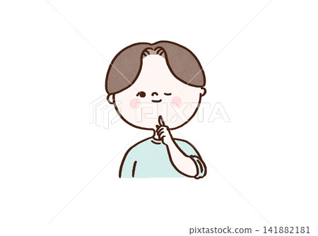 A man winks and makes a "shush" gesture (confidential/private) A man winks and makes a "shush" gesture (confidential/private) 141882181