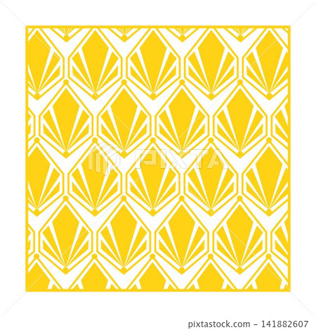 Art deco golden fan pattern design background Art deco golden fan pattern design background 141882607