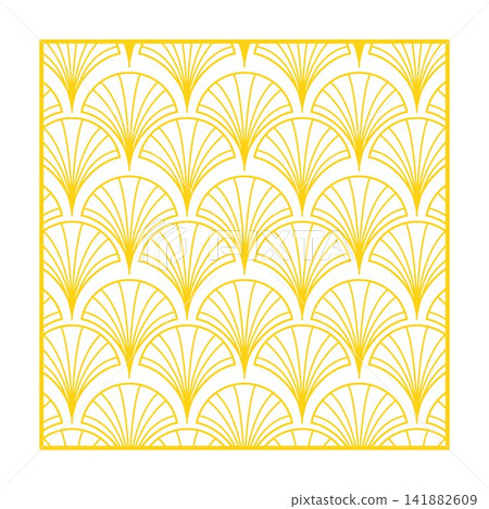 Art deco fan pattern creating seamless design Art deco fan pattern creating seamless design 141882609