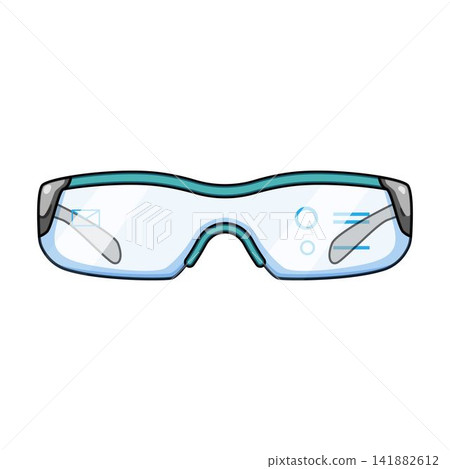 Augmented reality glasses displaying digital interface information Augmented reality glasses displaying digital interface information 141882612
