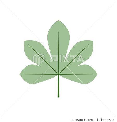Green flat leaf minimal illustration design concept Green flat leaf minimal illustration design concept 141882782