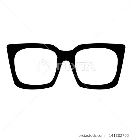 Eyeglasses silhouette representing vision and optical clarity Eyeglasses silhouette representing vision and optical clarity 141882793