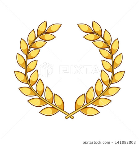 Golden laurel wreath symbolizing victory and achievement Golden laurel wreath symbolizing victory and achievement 141882808