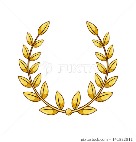 Golden laurel wreath symbolizing victory and achievement Golden laurel wreath symbolizing victory and achievement 141882811