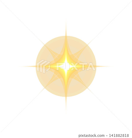 Golden yellow light sparkle shining bright on white Golden yellow light sparkle shining bright on white 141882818