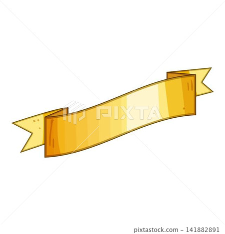 Golden empty ribbon banner for awards and celebration Golden empty ribbon banner for awards and celebration 141882891