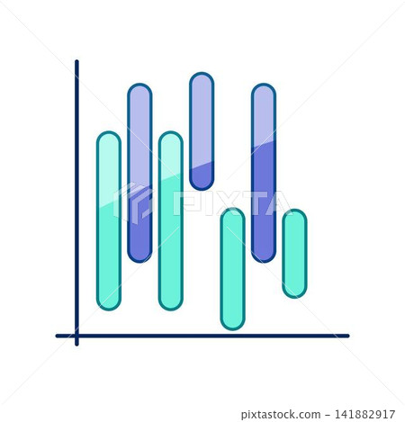 Histogram chart visualizing data analysis and business growth Histogram chart visualizing data analysis and business growth 141882917