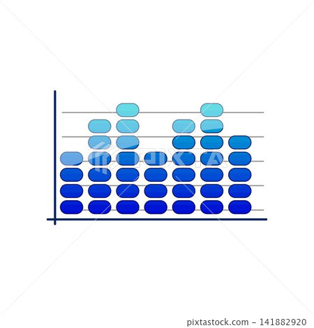 Data analysis chart visualizing audio volume levels Data analysis chart visualizing audio volume levels 141882920