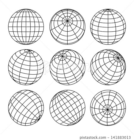 Global network wireframe spheres outlining communication technology Global network wireframe spheres outlining communication technology 141883013