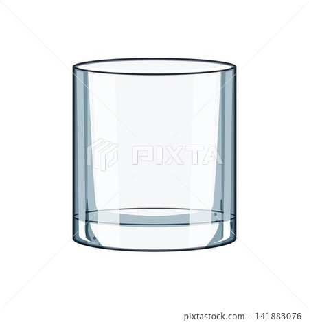 Empty drinking glass illustration preparing for beverage Empty drinking glass illustration preparing for beverage 141883076