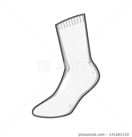 White sock template for branding and design mockup White sock template for branding and design mockup 141883110