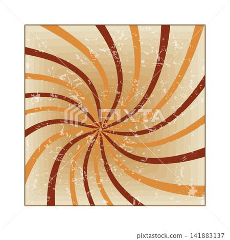 Retro sunburst radial swirl background with distressed texture Retro sunburst radial swirl background with distressed texture 141883137