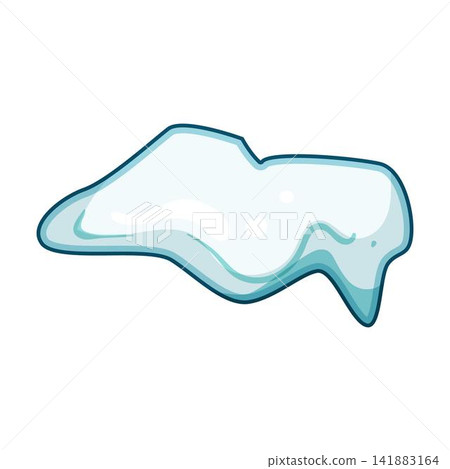 Snow cap or snow drift flat style illustration Snow cap or snow drift flat style illustration 141883164