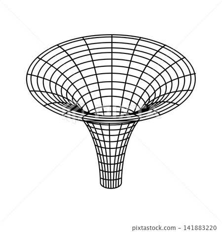 Wormhole spacetime warping scientific concept visualization Wormhole spacetime warping scientific concept visualization 141883220