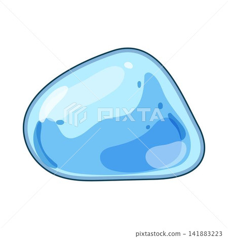 Blue liquid water drop illustrating freshness and purity Blue liquid water drop illustrating freshness and purity 141883223