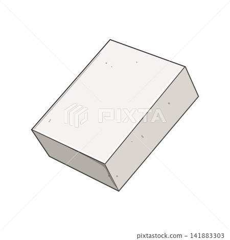 White rectangular block representing concept of emptiness 141883303