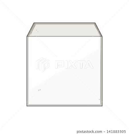 White blank cube box template on white background White blank cube box template on white background 141883305