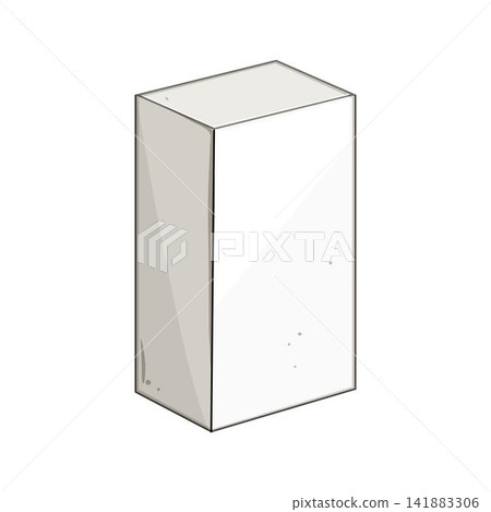 White rectangular box blank template illustration White rectangular box blank template illustration 141883306