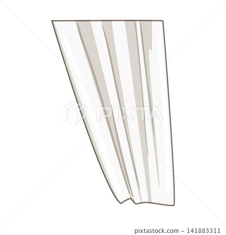 White curtain blowing gently in simple illustration White curtain blowing gently in simple illustration 141883311
