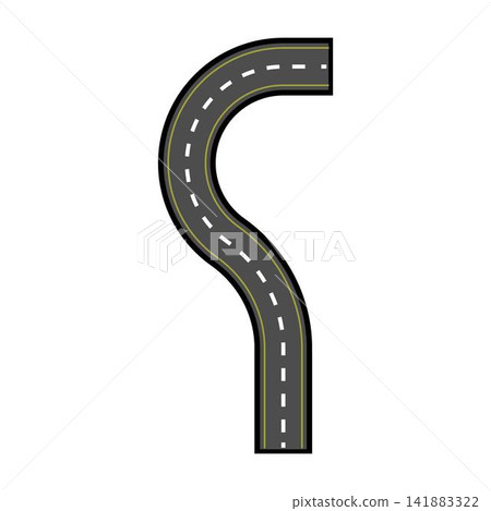 Winding road path navigating journey and challenge Winding road path navigating journey and challenge 141883322