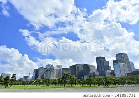 The Imperial Palace Plaza and the cluster of buildings in the Marunouchi area The Imperial Palace Plaza and the cluster of buildings in the Marunouchi area 141883731