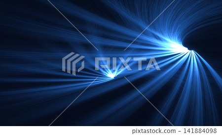 Two long, gentle bands of light against an abstract technology background. Two long, gentle bands of light against an abstract technology background. 141884098