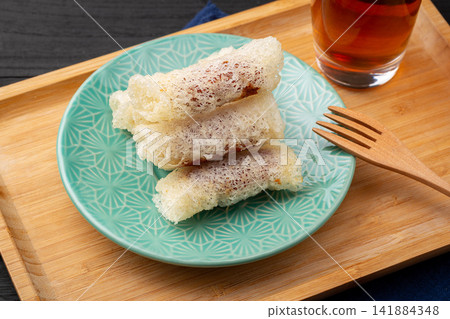 steamed silver silk rolls made with healthy chinese yam steamed silver silk rolls made with healthy chinese yam 141884348