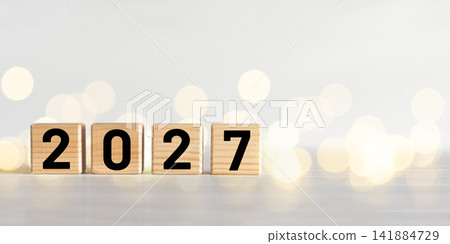 Wooden cubes with numbers of 2027 Wooden cubes with numbers of 2027 141884729