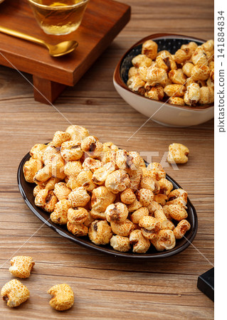 traditional old fashioned puffed corn kernels plain snack 141884834