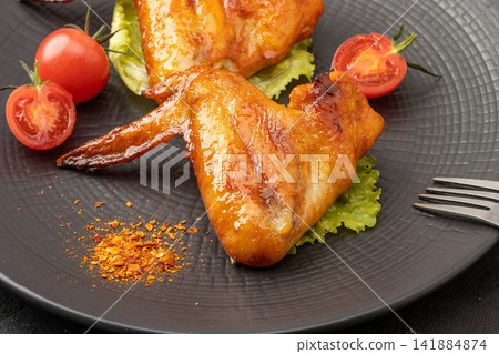 grilled Whole Chicken Wings Asian Barbecue Meat Dish grilled Whole Chicken Wings Asian Barbecue Meat Dish 141884874