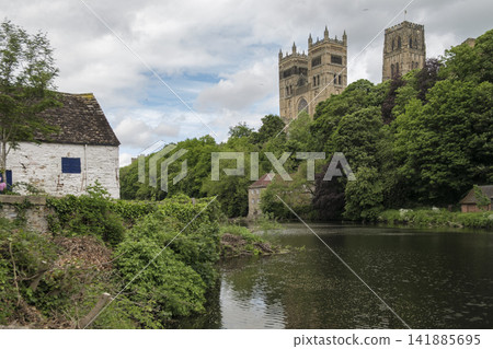 Durham Cathedral and River Wear with boathouse Durham Cathedral and River Wear with boathouse 141885695