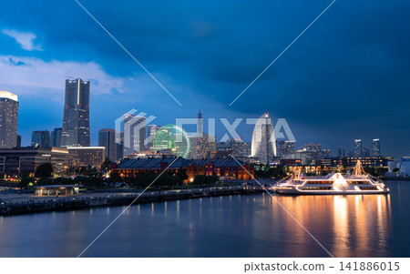 橫濱港未來的夜景 橫濱港未來的夜景 141886015
