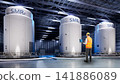 Engineer work at small modular nuclear reactors power plant 141886089