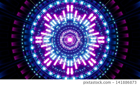 Glowing Light Festive Art Tunnel Glowing Light Festive Art Tunnel 141886873