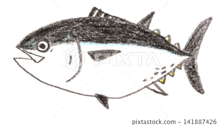 鮪魚色鉛筆畫 141887426