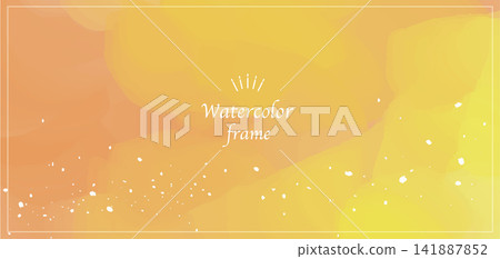 Watercolor glitter background, yellow Watercolor glitter background, yellow 141887852