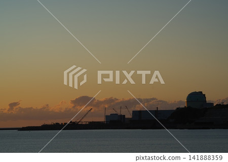 Tomari Nuclear Power Plant at dusk Tomari Nuclear Power Plant at dusk 141888359