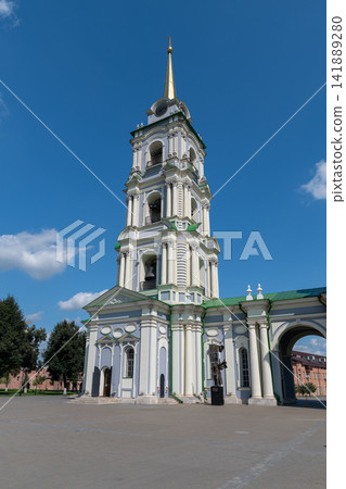 Majestic beauty of Cathedral of the Assumption in Tula Russia under a bright blue sky Majestic beauty of Cathedral of the Assumption in Tula Russia under a bright blue sky 141889280