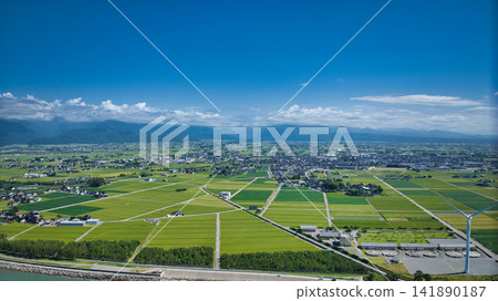 The coastline of the Kurobe River alluvial fan in Toyama Prefecture during summer The coastline of the Kurobe River alluvial fan in Toyama Prefecture during summer 141890187