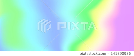 Colorful gradient stripes with rainbow flow for poster banner. Iridescent colorful neon and soft line on gradient backdrop. Vector holographic background with smooth color blend for promo presentation 141890986