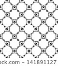 Seamless Geometric Grid Black and White Pattern. 141891127