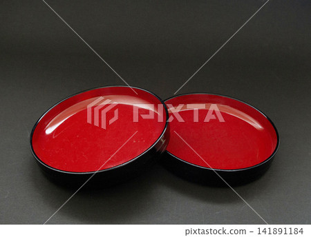 Red lacquered small plate, Japanese tableware Red lacquered small plate, Japanese tableware 141891184