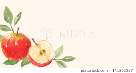 Watercolor apple frame Watercolor apple frame 141892587