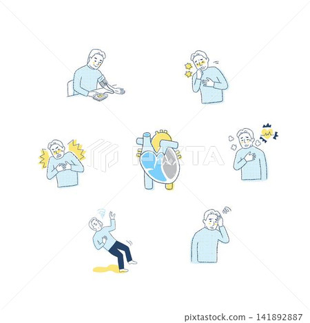 Various symptoms of heart disease in men Various symptoms of heart disease in men 141892887