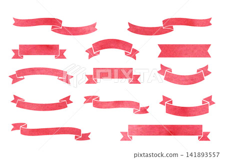 Watercolor ribbon set Watercolor ribbon set 141893557