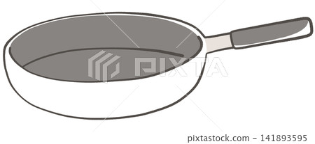 Illustration of a non-stick frying pan Illustration of a non-stick frying pan 141893595