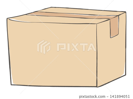 Illustration of cardboard box Illustration of cardboard box 141894051